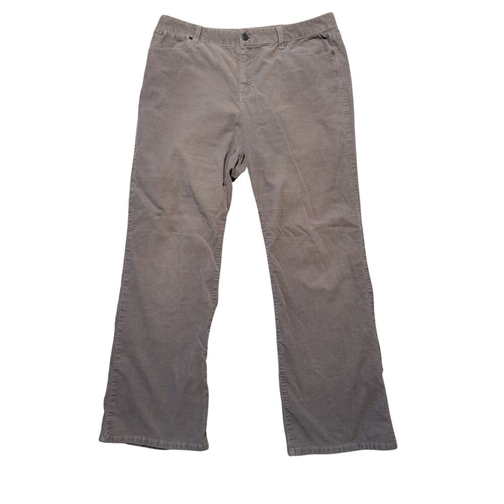 Talbots Women's tan Corduroy Curvy Fit Bootcut Stretch Pants Size 14